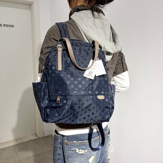 Y'SACCS 요지 야마모토 도트 백팩 가방