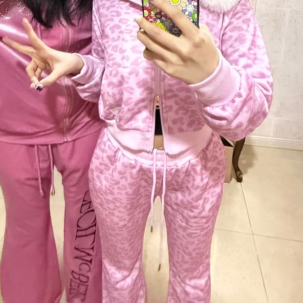 오네갸루 히메갸루 핑크 호피 트레이닝 세트