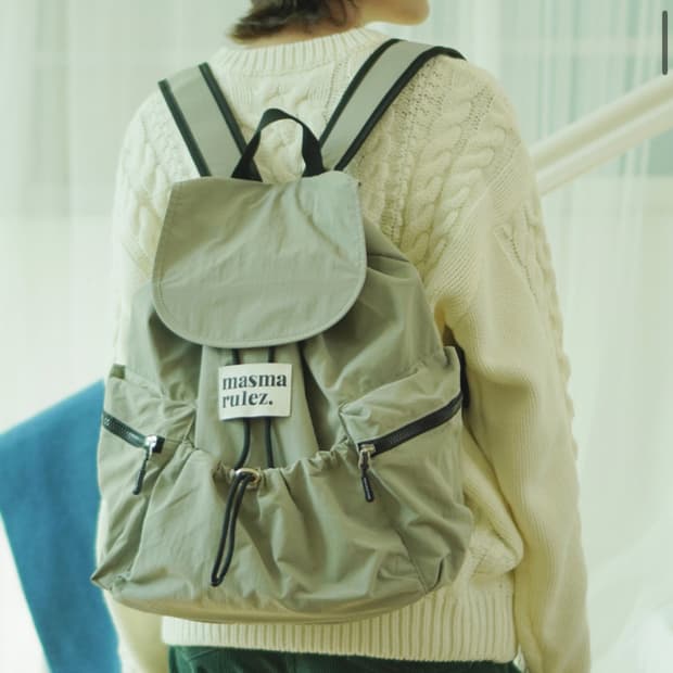 마스마룰즈 스트링 플랩백팩 그레이