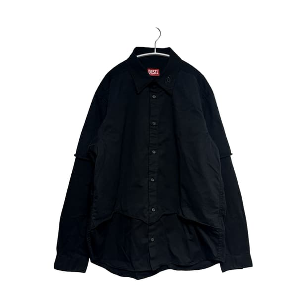 디젤 레이어드 블랙 셔츠