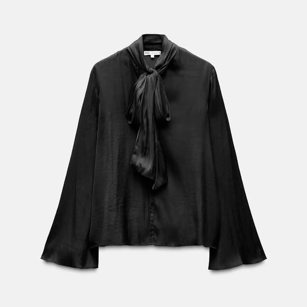 리본 매듭 블라우스