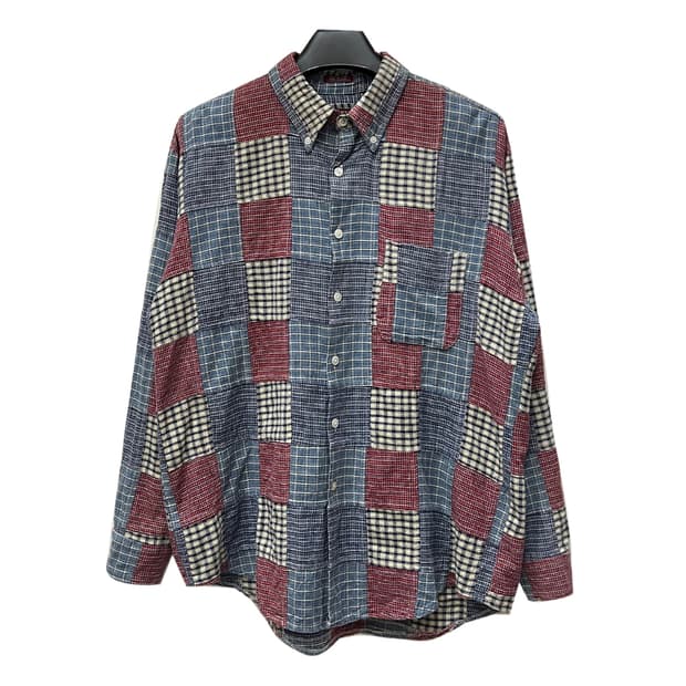 Made in USA 패치워크 빈티지 셔츠 남방 L