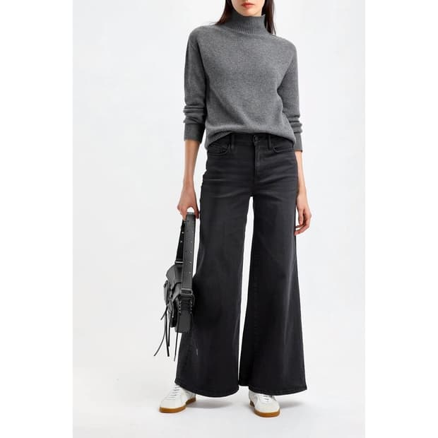 프레임 23 르 픽시 팔라쪼 블랙 데님 진 (26)