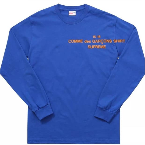 [M] 슈프림 X 꼼데가르송 긴팔티셔츠