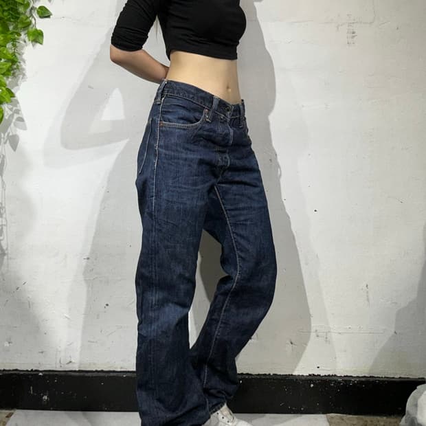 일본빈티지 ORIGINAL GARMENTS 데님 슬럽 데님 팬츠 청바지