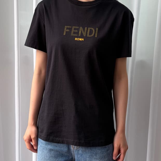 [S]펜디 FENDI 로고 반팔 티셔츠