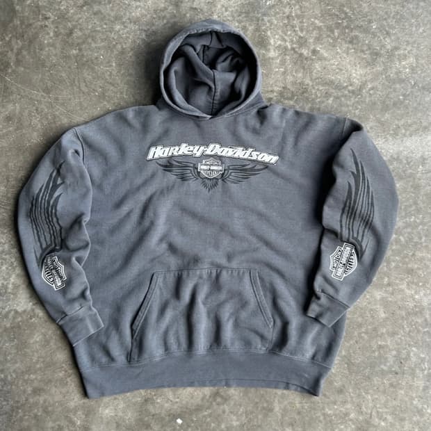 00s Vintage Harley Davidson Hoodie XL