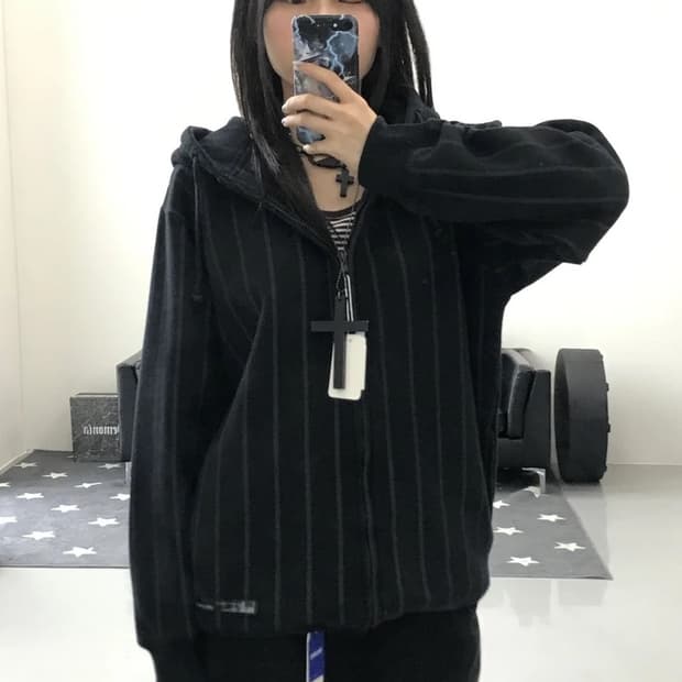 JPN 스트라이프 후드