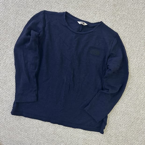 90 노스페이스 남색 긴소매 티셔츠 0421D