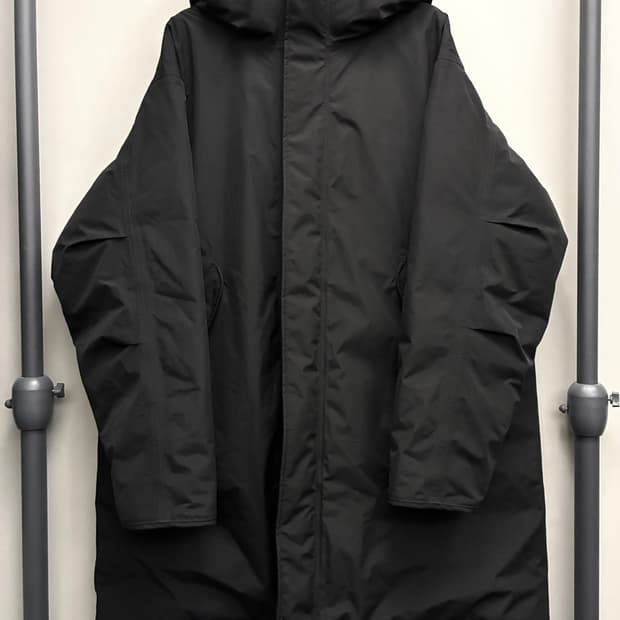 (XL/110)22fw 나나미카 고어텍스 롱 다운 코트 블랙 패딩