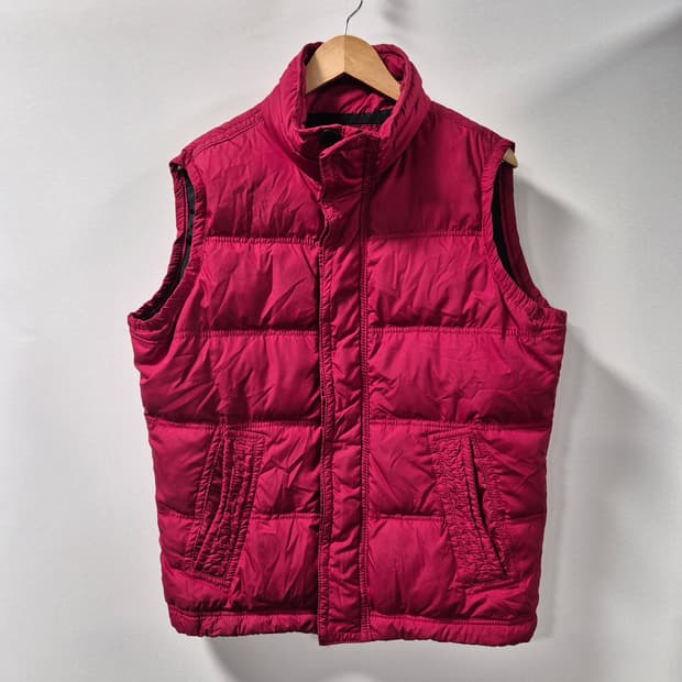 *무료배송* 아베크롬비 다크레드 덕다운 패딩 조끼 L사이즈(상태A급)