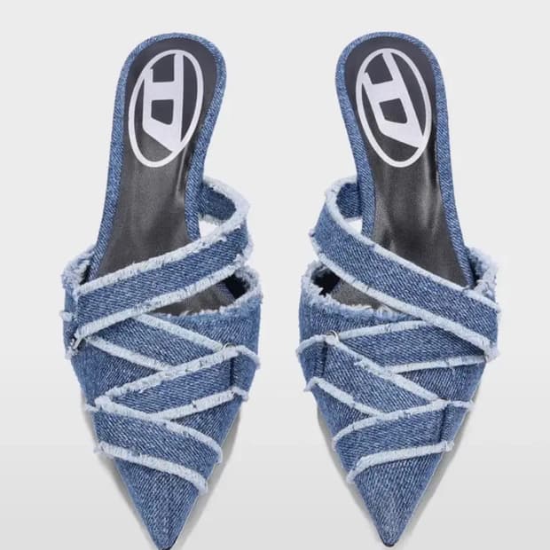 디젤 여성 D 키티 데님 힐