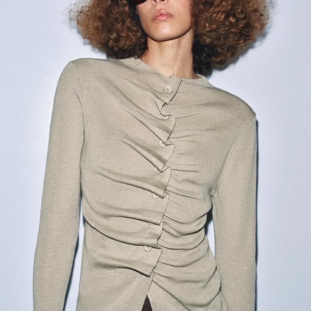 자라 zara 드레이프 셔링 니트