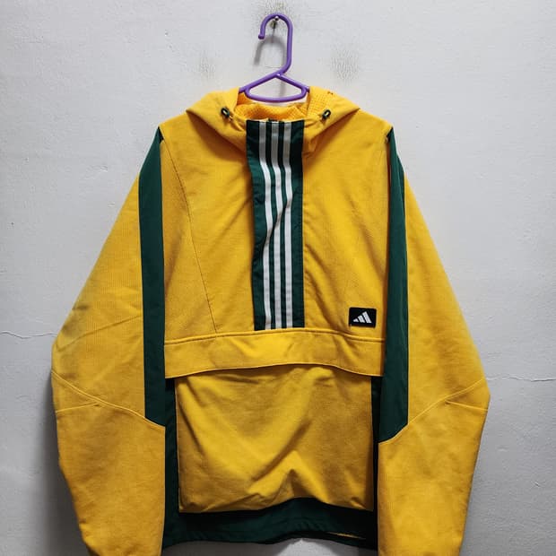 아디다스 코듀로이 아노락 후드 