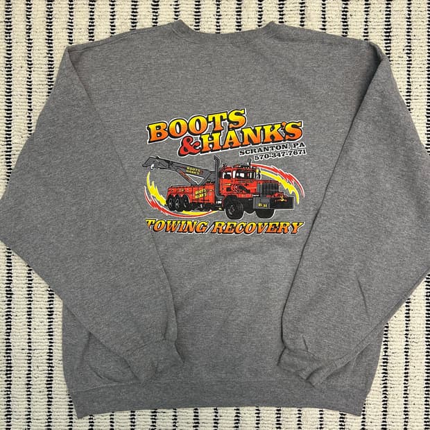 져지스 프린팅 그레이 맨투맨