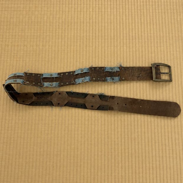 디젤 데님 레더 도킹 가죽 벨트