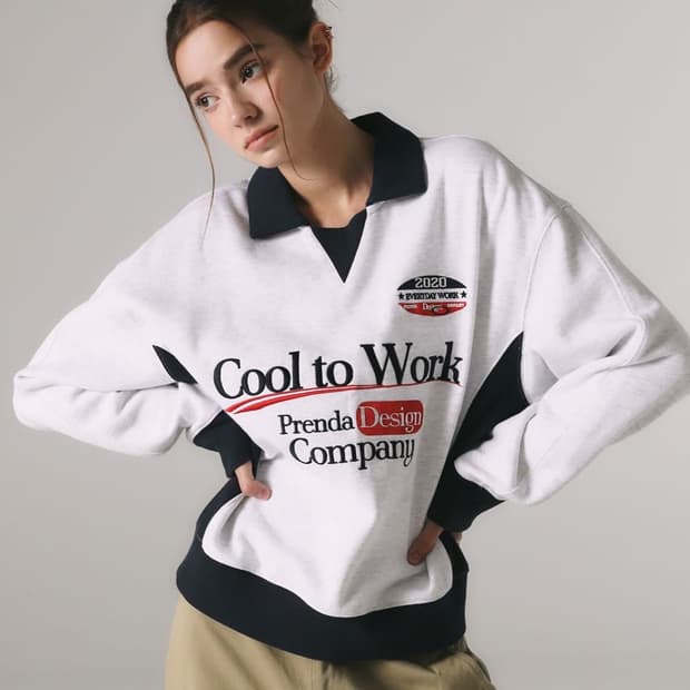 프렌다 Cool to Work 맨투맨 셔츠