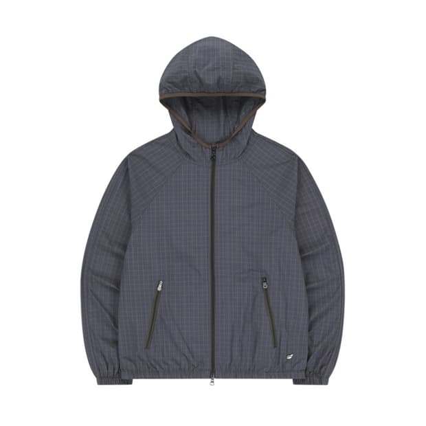 코이세이오 체크 윈드브레이커 퍼플