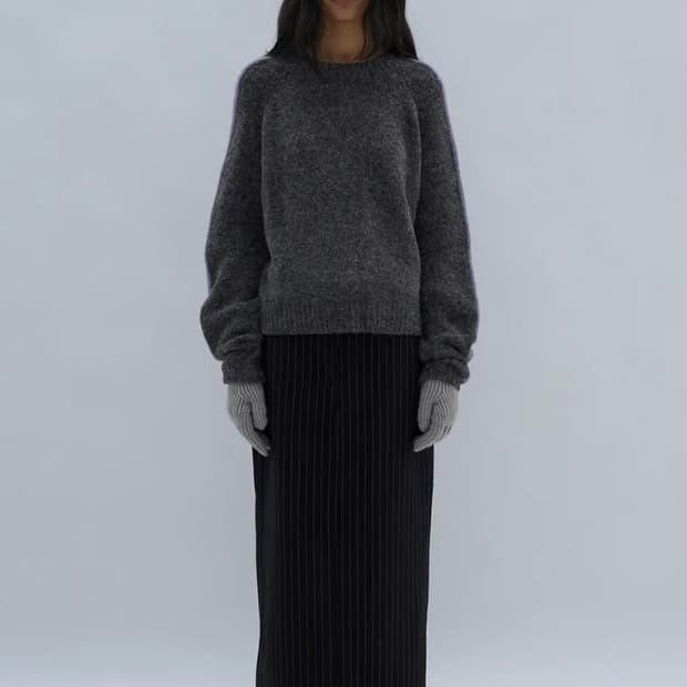 파르티멘토우먼 / 릴리 부클 니트 스웨터 _ 차콜