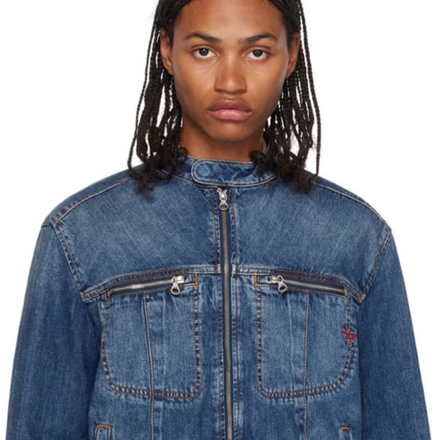 디젤 바이커 다크블루 데님자켓