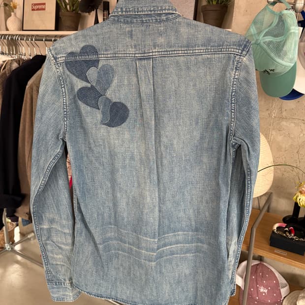 Remi relief 레미 릴리프 하트 데님 셔츠