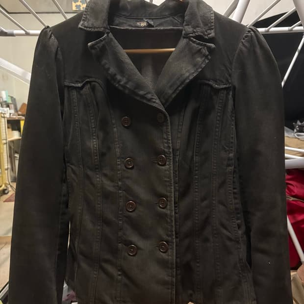 RRL 더블 브레스트 블랙 데님 재킷