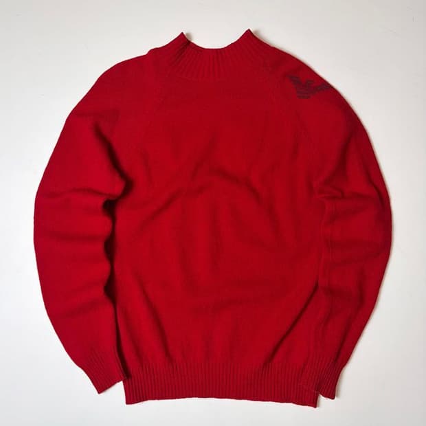 엠포리오 아르마니 사이드 롱 지퍼 울 니트 PN9387