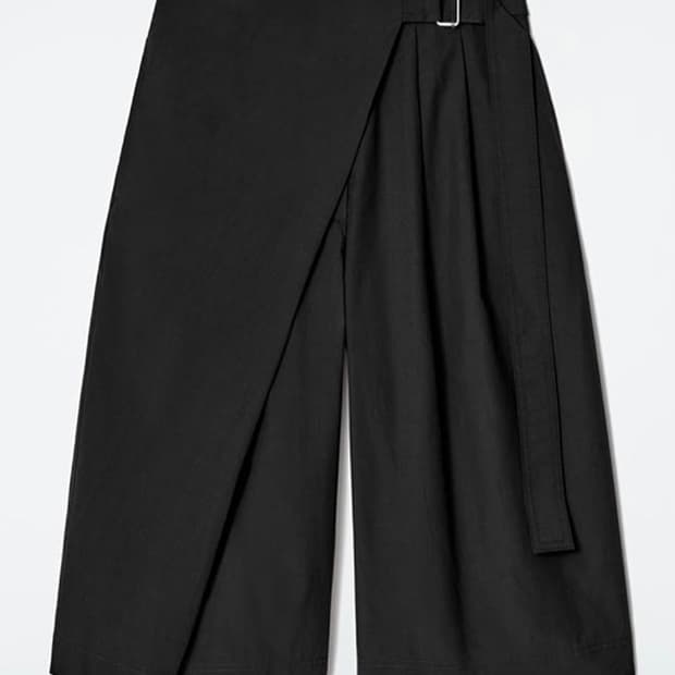 Cos 코스 벨티드 랩 프런트 코튼 쇼츠 반바지