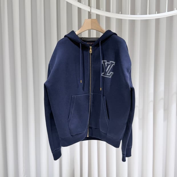 [26SS/XL] 루이비통 그래픽 인타르시아 지퍼 코튼 후드집업