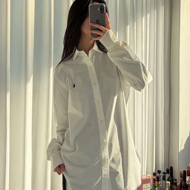 [S]폴로 랄프로렌 코튼 스트레치 화이트 셔츠