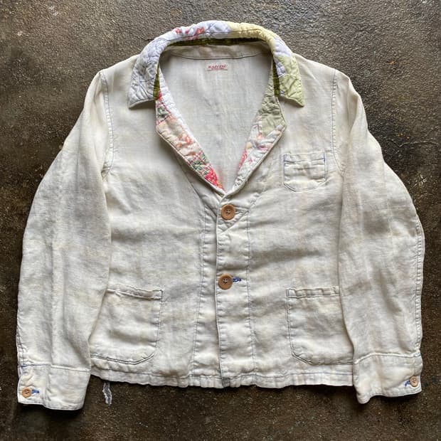 (S) 캐피탈 패치워크 린넨 자켓