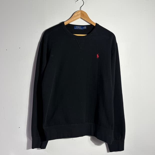 폴로 기모 블랙 맨투맨 (무료배송)