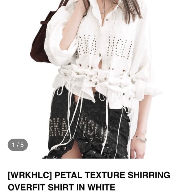 Kimyo PETAL TEXTURE SHIRRING OVERFIT SHI