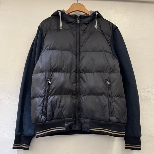 쇼트 패딩 베스트 후드집업