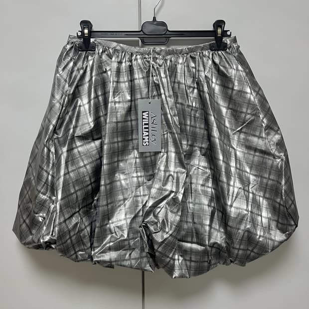 [M]애슐리 윌리엄스 25fw 체크 퍼프 미디 스커트