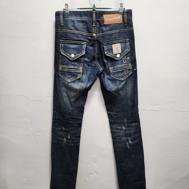 디스퀘어드2 데님 청바지 백포켓 