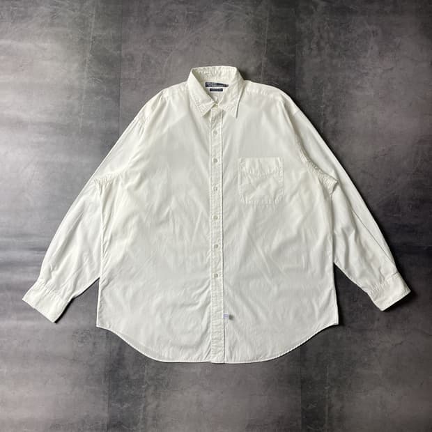 RALPH LAUREN 랄프로렌 빈티지 화이트 코튼셔츠