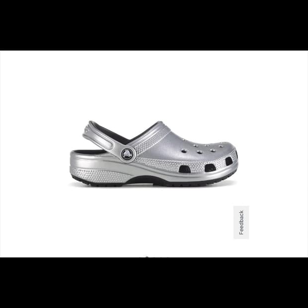 크록스 메탈릭 클로그 실버