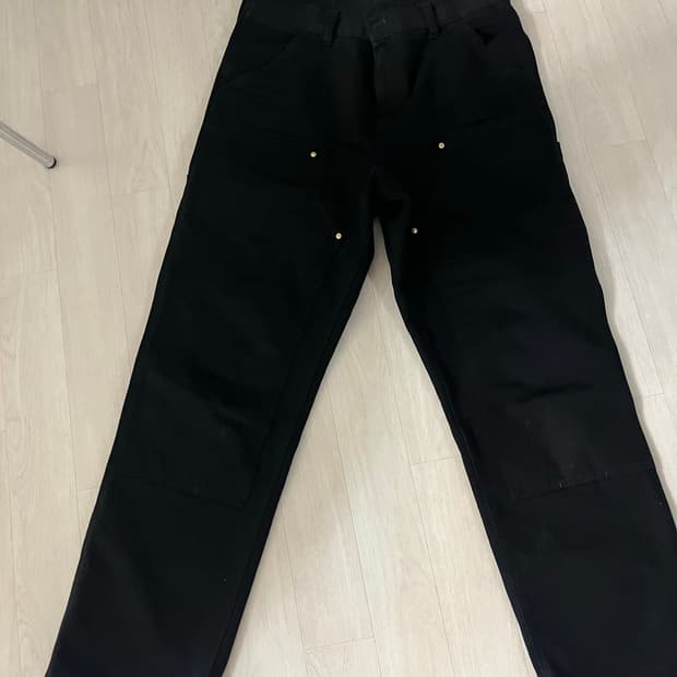 칼하트 더블니 팬츠 블랙 32x32