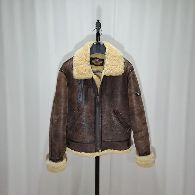 (택포) 양가죽 헤비 양털 B3 무스탕 100 A994