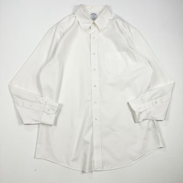 브룩스브라더스 클래식 솔리드셔츠 화이트 XL