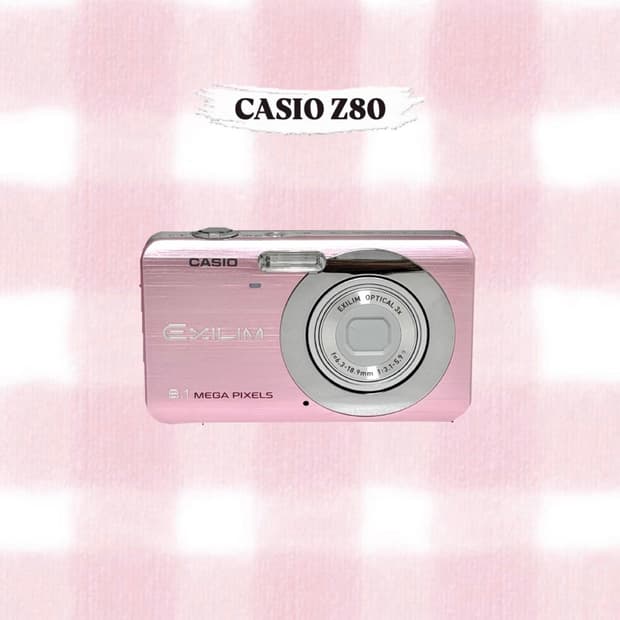 카시오 엑슬림 Z80 베이비핑크 빈티지디카
