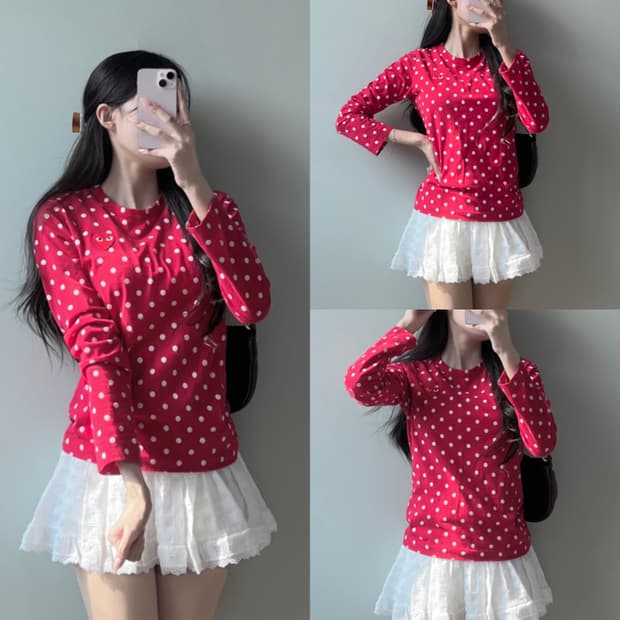 꼼데가르송 도트 롱슬리브
