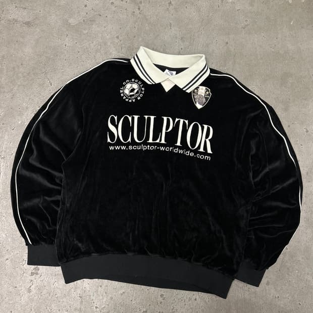 스컬프터 벨루어 벨벳 긴팔 져지[1595]