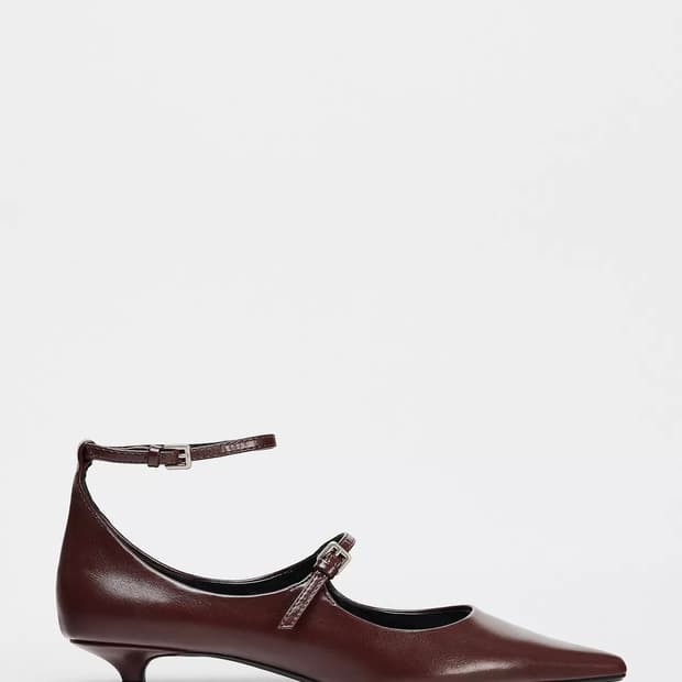 ZARA 자라 스트랩 키튼힐 슈즈