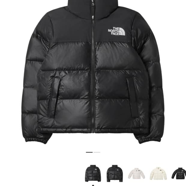 노스페이스 눕시 온볼 패딩 블랙