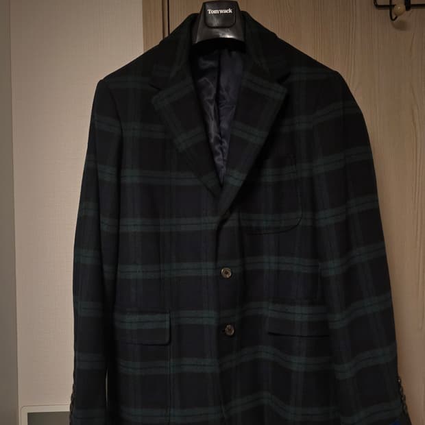 폴로 블랙와치 블레이저