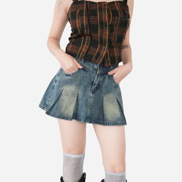CELINE Paris Checkered Reform Strap Top