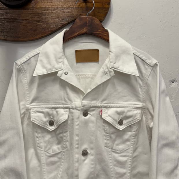 55) 90s Levi’s 리바이스 White Denim Trucker 