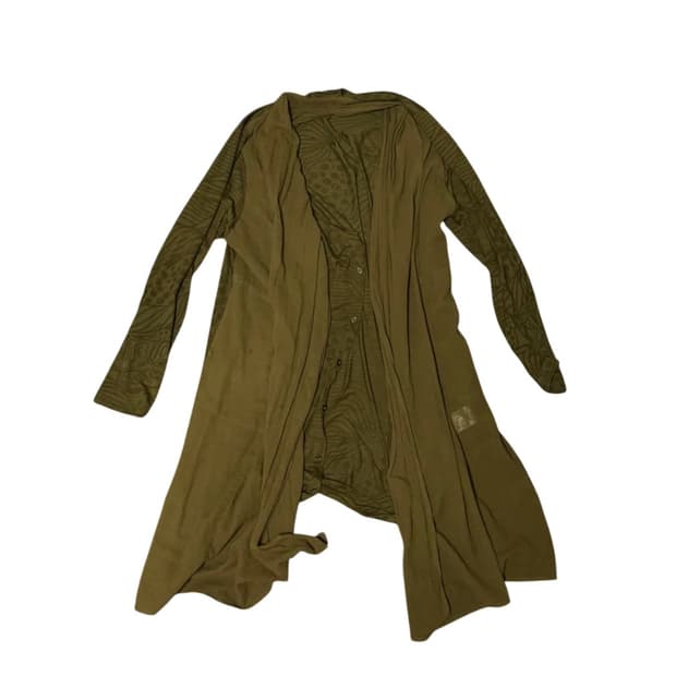 Vintage khaki long cardigan